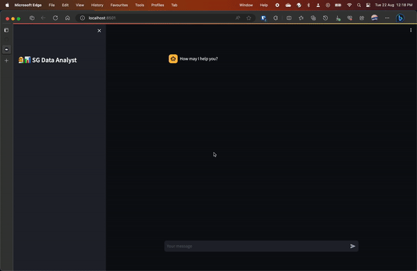 Demo of SG Data Analyst using Streamlit